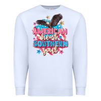 White American heart southern soul 4th of july Premium Sweatshirt - FaDigitalArtStudio