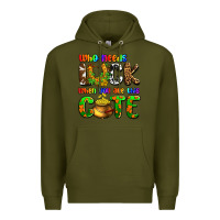 Army Green Who needs luck when you are this cute Premium Hoodie - OliviaCreatesArt