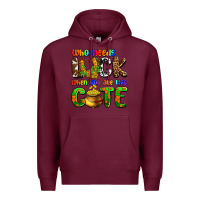 Burgundy Who needs luck when you are this cute Premium Hoodie - OliviaCreatesArt