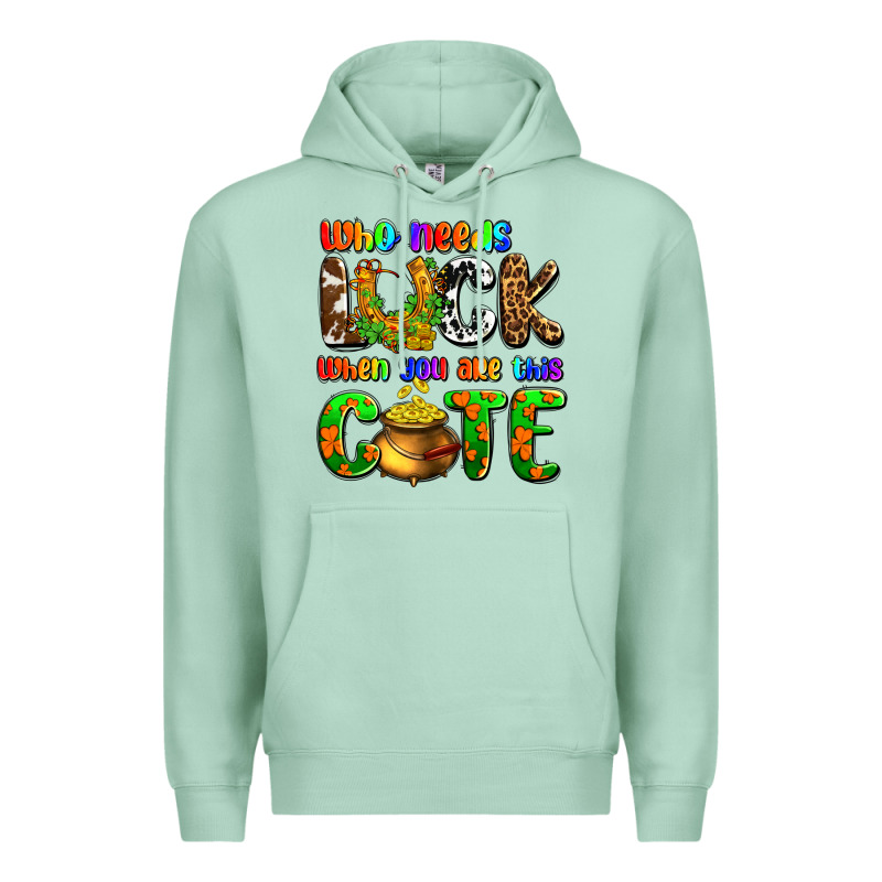 Who Needs Luck When You Are This Cute Premium Hoodie by OliviaCreatesArt | Teevron
