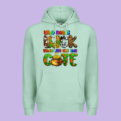 Who Needs Luck When You Are This Cute Premium Hoodie Designed By Oliviacreatesart