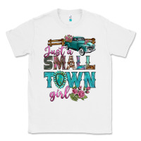 White Just A Small Town Girl With Truck Classic Tee - BundleAndBundleShop