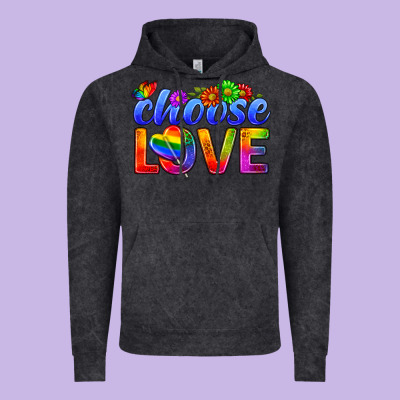 Pride Lgbtq+ Choose Love Vintage Hoodie Designed By Bundleandbundleshop