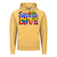 Vintage Mustard Pride LGBTQ+ Choose Love Vintage Hoodie - BundleAndBundleShop