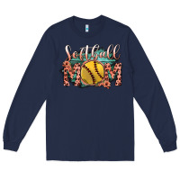 Navy Softball Mom Long Sleeve Tee - Bettercallsaul