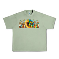 Oil Green hippie soul leopard sunflower Urban Heavy Tee - JahusDesignShop