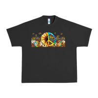 Pigment Black hippie soul leopard sunflower Urban Heavy Tee - JahusDesignShop