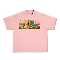 Salmon hippie soul leopard sunflower Urban Heavy Tee - JahusDesignShop