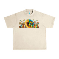 Sandshell hippie soul leopard sunflower Urban Heavy Tee - JahusDesignShop