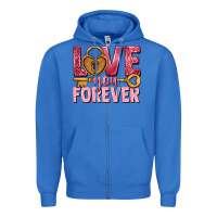 True Royal Love you forever Valentine's Day Zipper Hoodie - HowdyJamesFarm