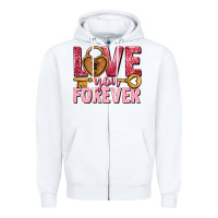 White Love you forever Valentine's Day Zipper Hoodie - HowdyJamesFarm