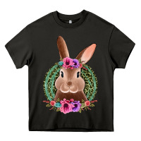 Asphalt western leopard and flowers easter bunny Heavy Core Tee - Jasminsmagicworld