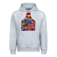 Heather Grey america Urban Hoodie - CowhideDigitalArt