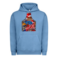 Pigment Pebble Blue america Urban Hoodie - CowhideDigitalArt
