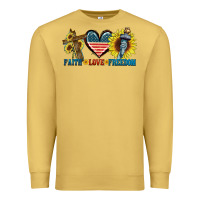 Antique Gold Fatih love freedom Premium Sweatshirt - FaDigitalArtStudio