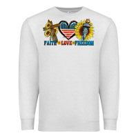 Oatmeal Heather Fatih love freedom Premium Sweatshirt - FaDigitalArtStudio