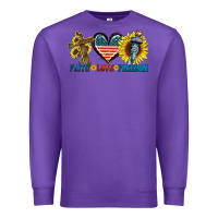 Purple Fatih love freedom Premium Sweatshirt - FaDigitalArtStudio