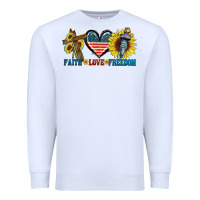 White Fatih love freedom Premium Sweatshirt - FaDigitalArtStudio