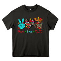 Asphalt peace love dia de los muertos Heavy Core Tee - AdoDesignShop