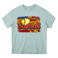 Arona Western American Flag Softball Heavy Core Tee - LillyAllenDesigns