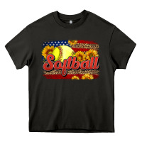 Asphalt Western American Flag Softball Heavy Core Tee - LillyAllenDesigns