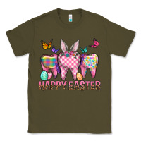 Army Green Happy Easter Dental And Egg Classic Tee - BundleAndBundleShop