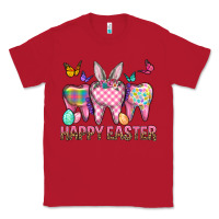 Red Happy Easter Dental And Egg Classic Tee - BundleAndBundleShop