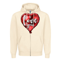 Sandshell I love you heart balloon Valentine's Day Zipper Hoodie - HowdyJamesFarm