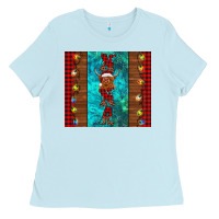 Baby Blue nana highland cow Christmas Ladies Tee - BarkalooDesign