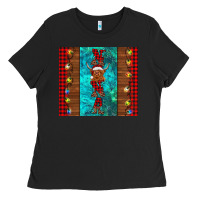 Black nana highland cow Christmas Ladies Tee - BarkalooDesign