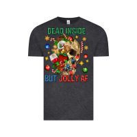 Vintage Black Dead Inside But Jolly Af Vintage Tee - BundleAndBundleShop