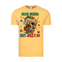 Vintage Mustard Dead Inside But Jolly Af Vintage Tee - BundleAndBundleShop