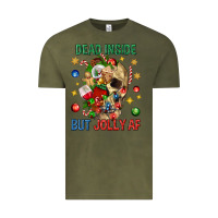 Vintage Olive Dead Inside But Jolly Af Vintage Tee - BundleAndBundleShop