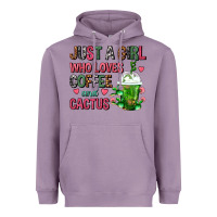 Lavender Just A Girl Who Loves Coffee And Cactus Frappe Heavyweight Hoodie - FaDigitalArtStudio