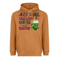 Meerkat Just A Girl Who Loves Coffee And Cactus Frappe Heavyweight Hoodie - FaDigitalArtStudio