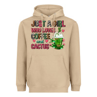Mushroom Just A Girl Who Loves Coffee And Cactus Frappe Heavyweight Hoodie - FaDigitalArtStudio
