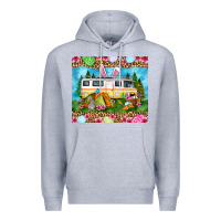 Heather Grey Easter Day camping Premium Hoodie - OliviaCreatesArt