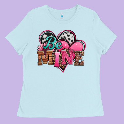 Valentines Day Western Hearts Be Mine Ladies Tee Designed By Jasminsmagicworld