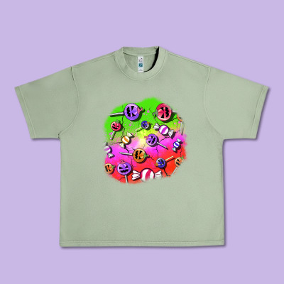 Halloween Candy  Patches Urban Heavy Tee Designed By Bundleandbundleshop