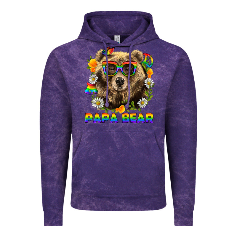 Papa Bear Pride Lgbtq+ Vintage Hoodie by BundleAndBundleShop | Teevron