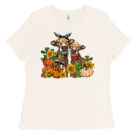 Bone Fall heifer cows Ladies Tee - RanaPortraitStore