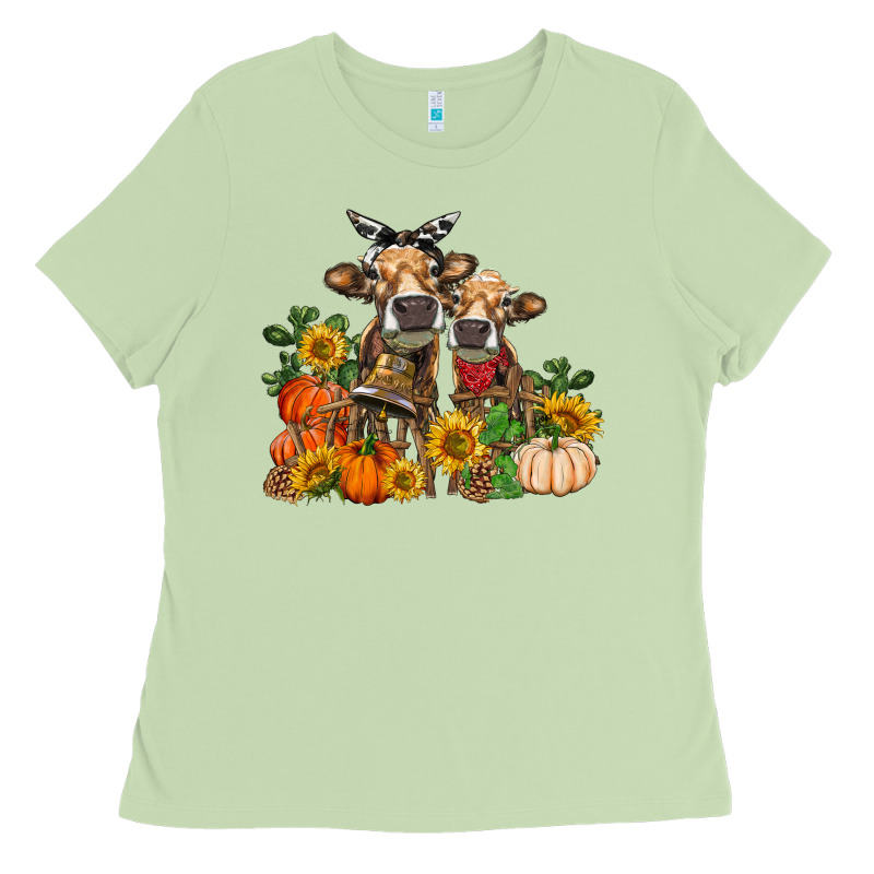 Fall Heifer Cows Ladies Tee by RanaPortraitStore | Teevron