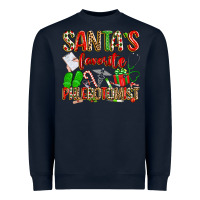 Navy Santa's Favorite Phlebotomist Heavyweight Sweatshirt - texasbilliewilder