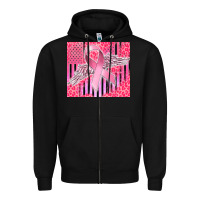 Black cancer awareness american flag Zipper Hoodie - CowGirlArtShop