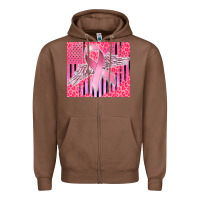 Chestnut cancer awareness american flag Zipper Hoodie - CowGirlArtShop