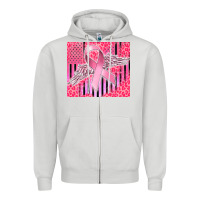 Dove Grey cancer awareness american flag Zipper Hoodie - CowGirlArtShop