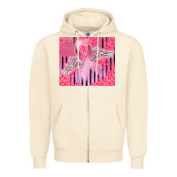 Sandshell cancer awareness american flag Zipper Hoodie - CowGirlArtShop