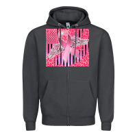 Smoke cancer awareness american flag Zipper Hoodie - CowGirlArtShop