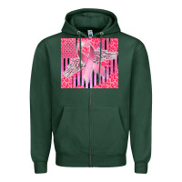 Sports Green cancer awareness american flag Zipper Hoodie - CowGirlArtShop