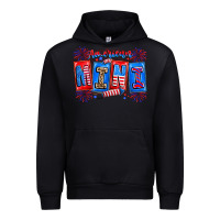 Black american mini Urban Hoodie - CowhideDigitalArt